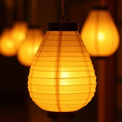 柔らかな行灯の照明
